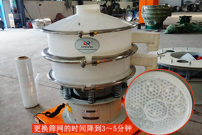 塑料振動篩篩網(wǎng)更換只需：3-5分鐘。